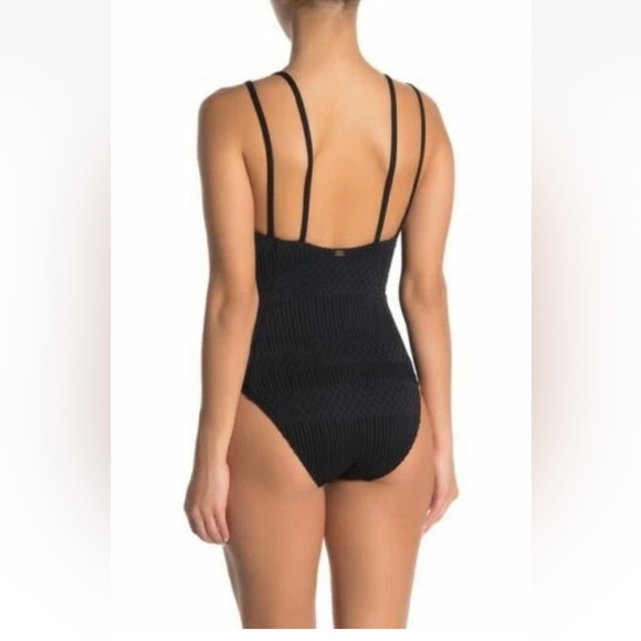 AMORESSA BY MIRACLESUIT MILKY WAY AQUILA ONE PIECE SWIMSUIT BLACK SIZE 14‎ NWT - Picture 2 of 8